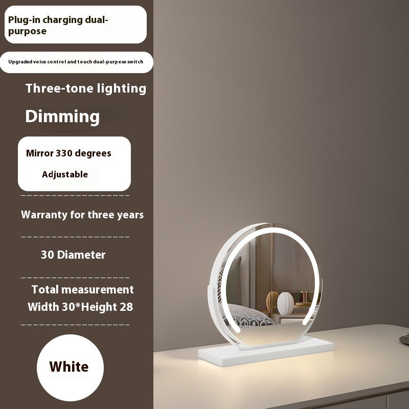 Semicircle LED Smart Touch Dimming Fill Light Mirror